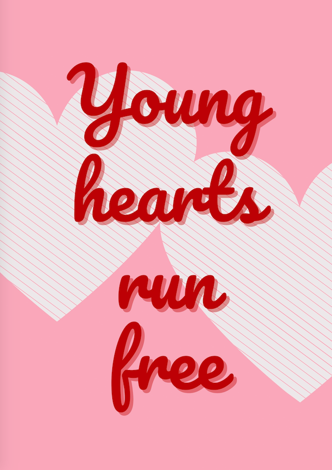 SONG LYRIC POSTER: Young Hearts Run Free Art Print