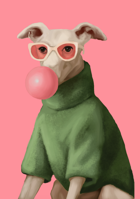 BUBBLEGUM PUP - Art Print by Branka Kodžoman