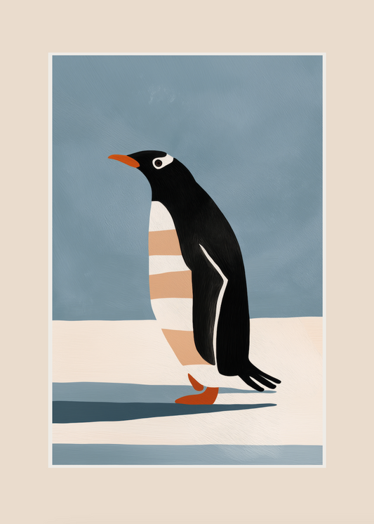 PENGUIN ON ICE - Art Print by Branka Kodžoman