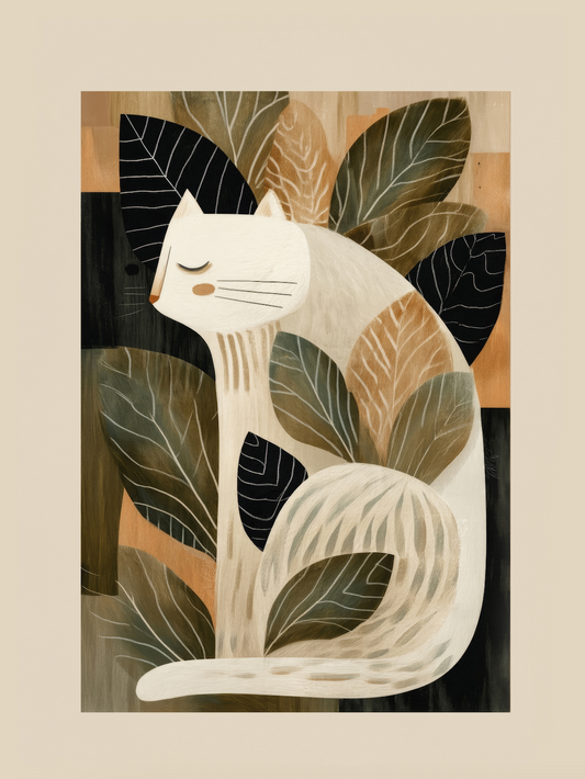 HIDDEN GROVE CAT - Art Print by Branka Kodžoman