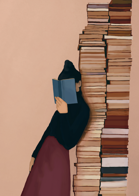 ONE BOOK AT A TIME - Art Print by Branka Kodžoman