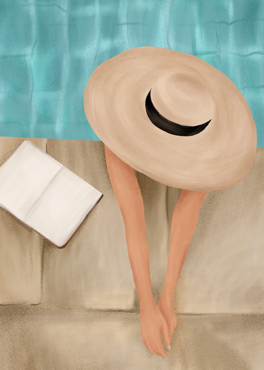 ON THE EDGE OF THE POOL - Art Print by Branka Kodžoman