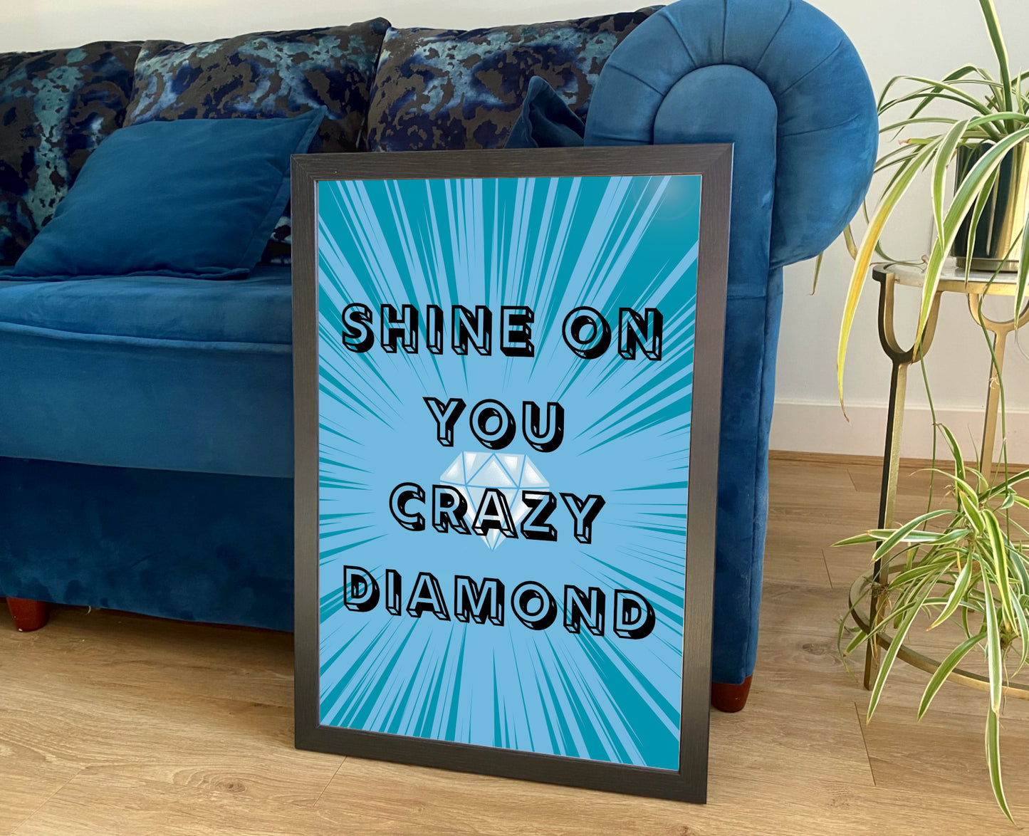 SHINE ON POSTER: Shine on You Crazy Diamond, Song Lyric Art Print