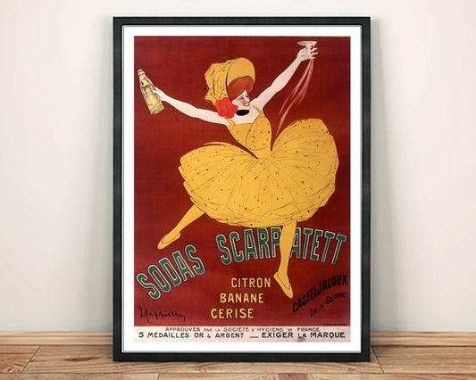 MARTINI POSTER: Vintage Red Vermouth Drink Art Print