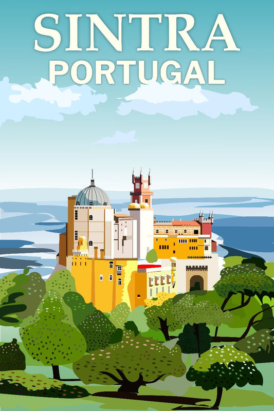 SINTRA TRAVEL POSTER: Vintage Style Portugal Tourism Print by Gachengo