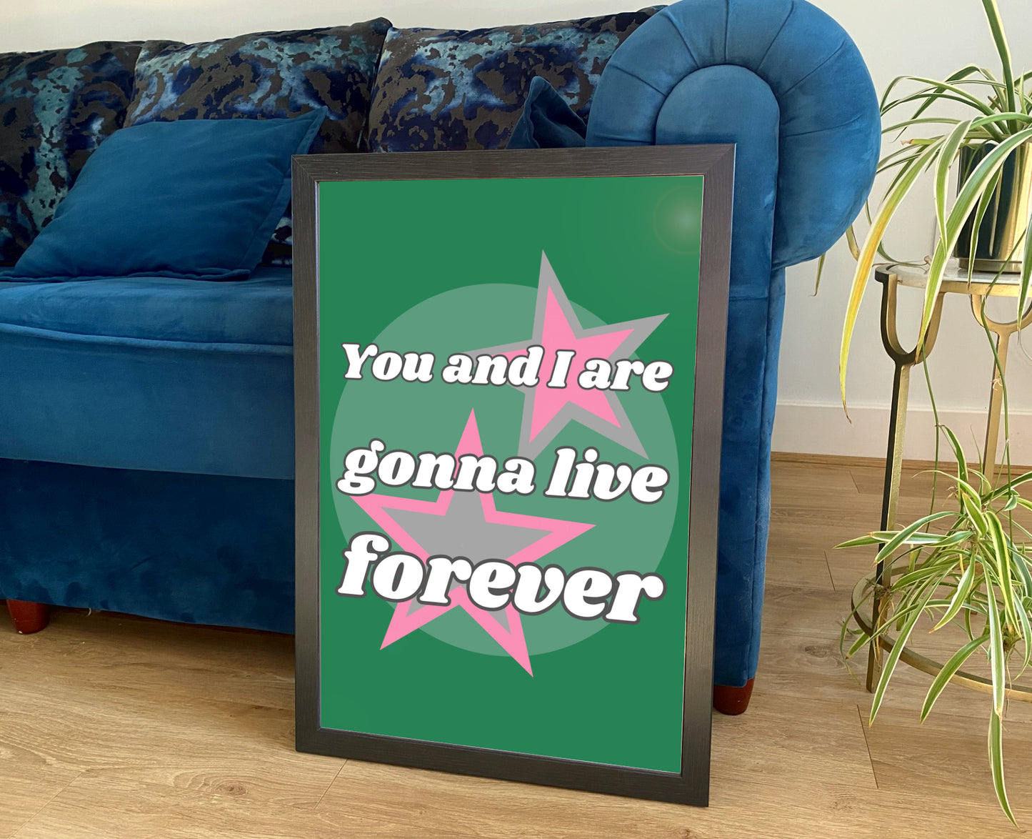 LIVE FOREVER POSTER: Indie Music Lyrics Art Print