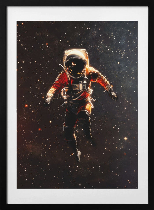 An Astronaut in Space - Art Print by Taudalpoi