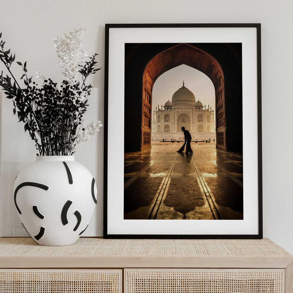 taj mahal cleaner - Art Print by Pavol Stranak