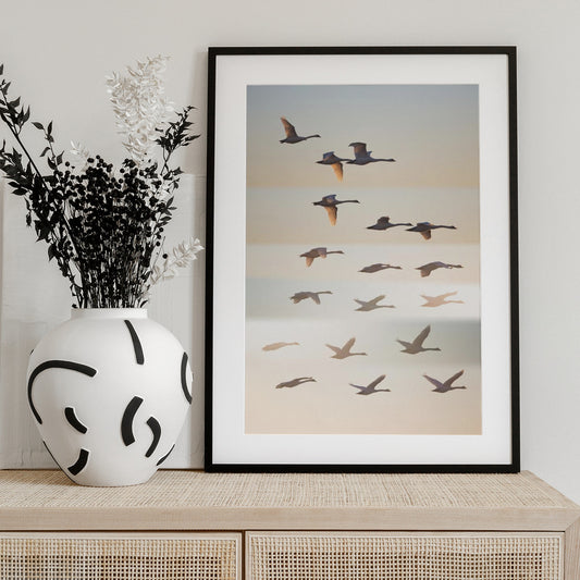 Past the sun. - Art Print by Leif Løndal