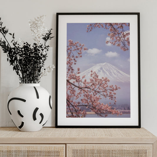 Mt.Fuji in the cherry blossoms - Art Print by Makiko Samejima
