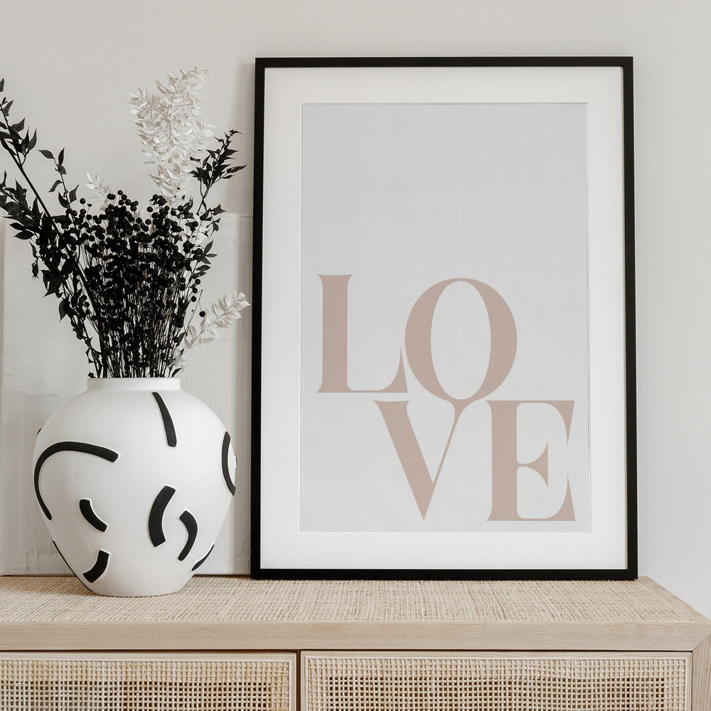 Minimalist Love Typography - Art Print by uplusmestudio