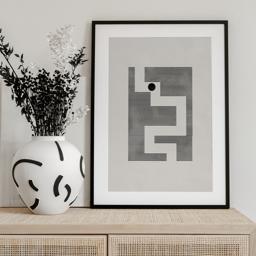 Minimalist maze - Art Print by Pictufy Studio II