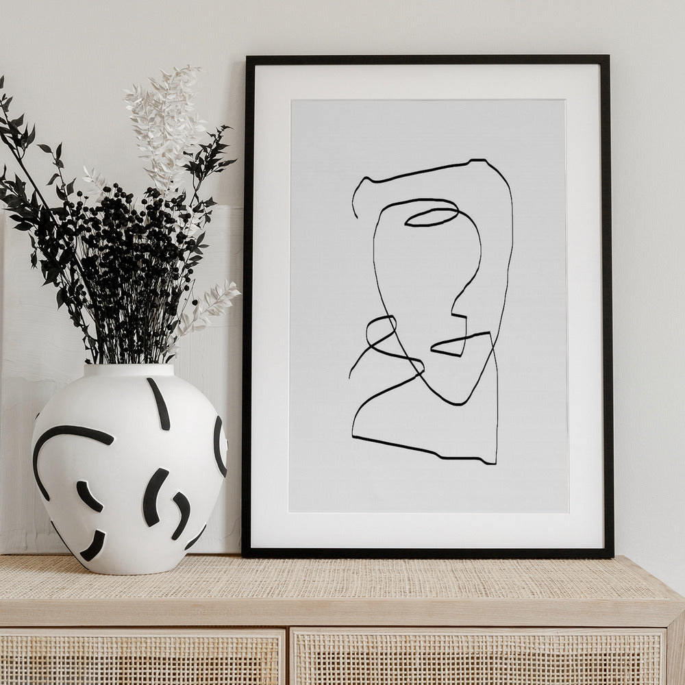 Whimsical Line Face - Art Print by THE MIUUS STUDIO