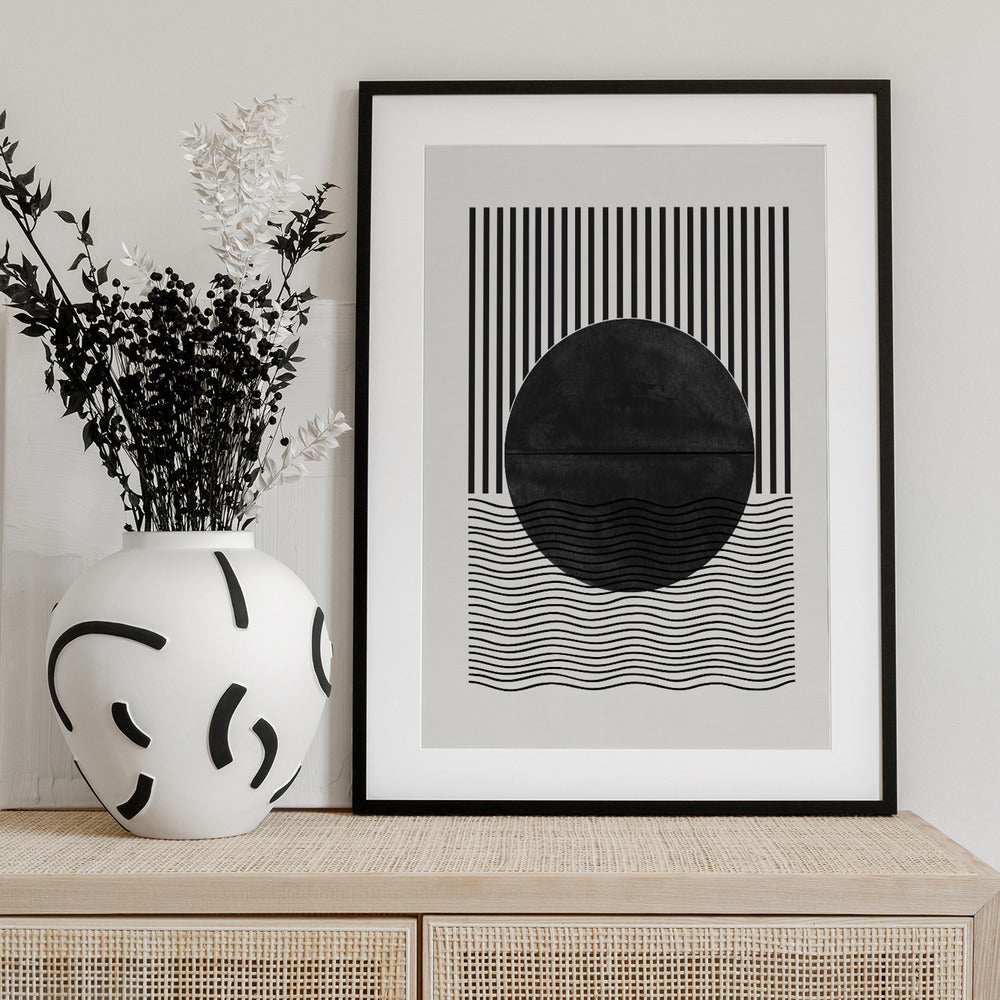 Monochrome Eclipse - Art Print by THE MIUUS STUDIO