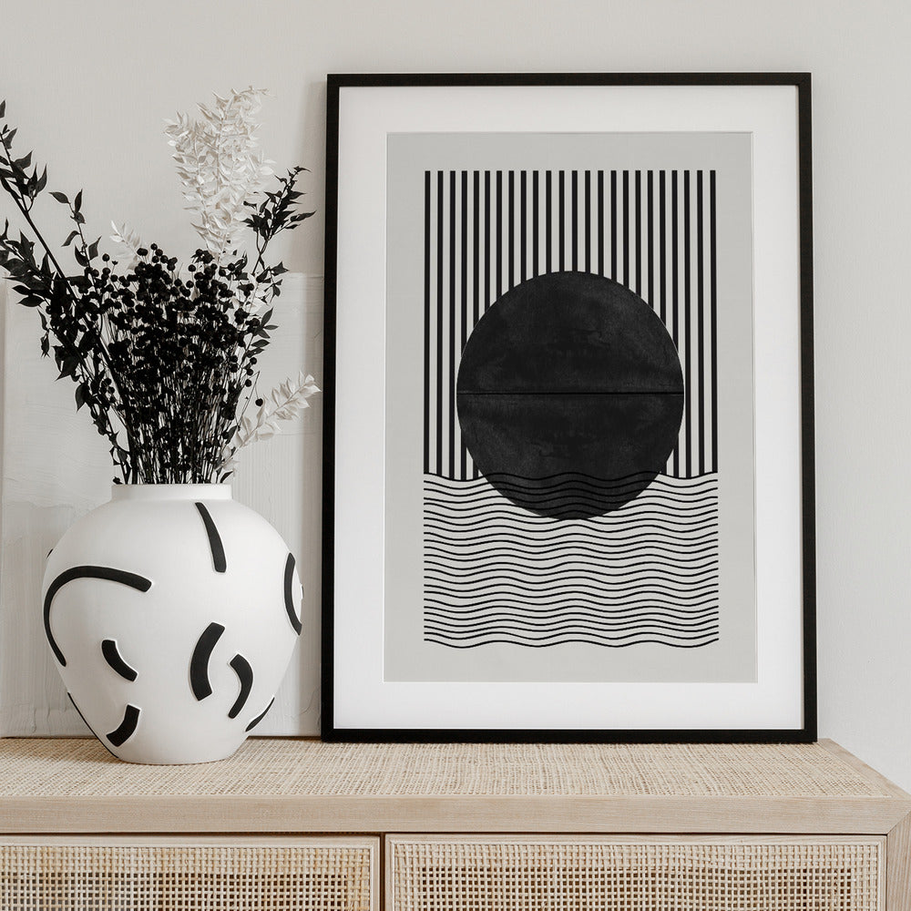 Monochrome Eclipse - Art Print by THE MIUUS STUDIO