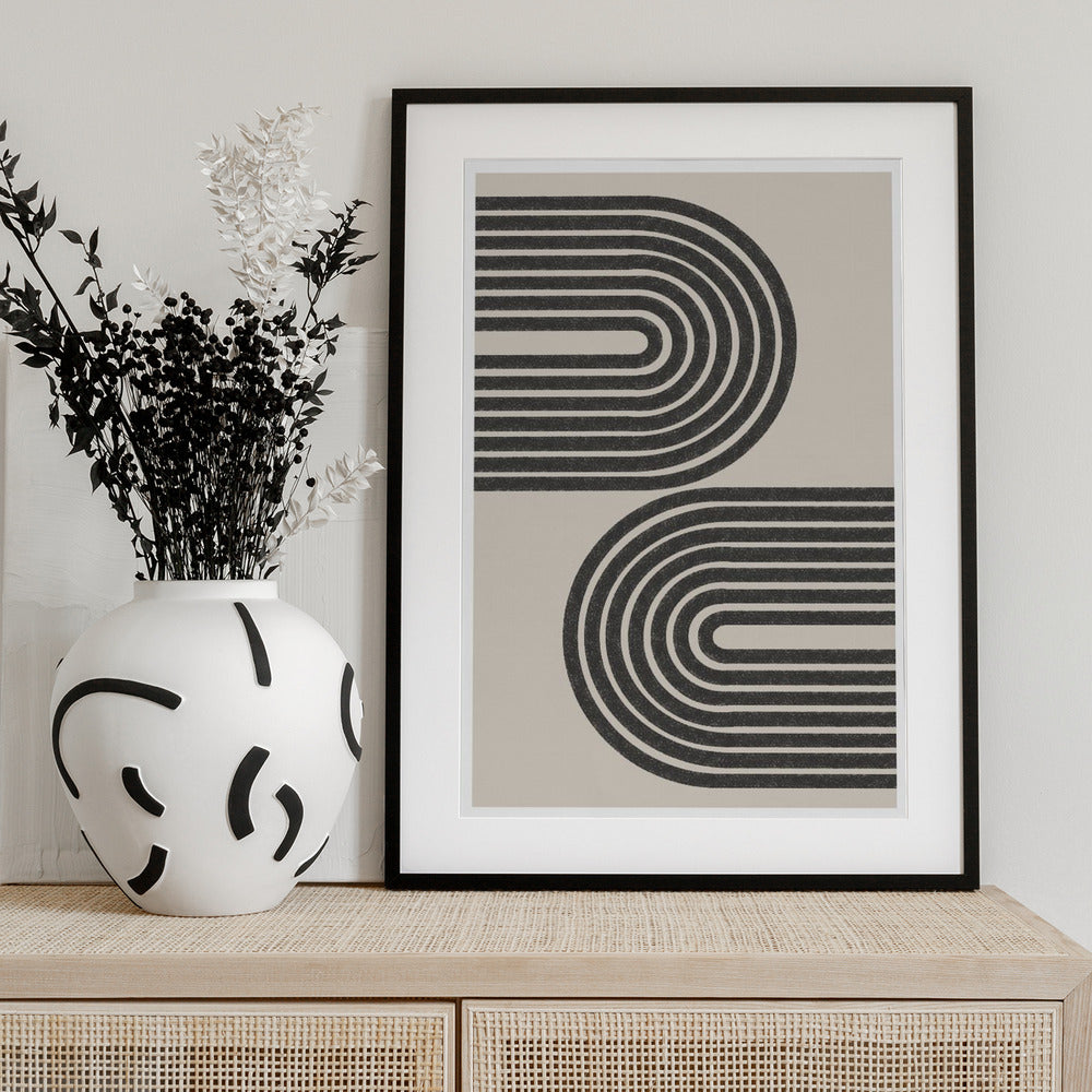 Curved Lines Dance - Art Print by THE MIUUS STUDIO