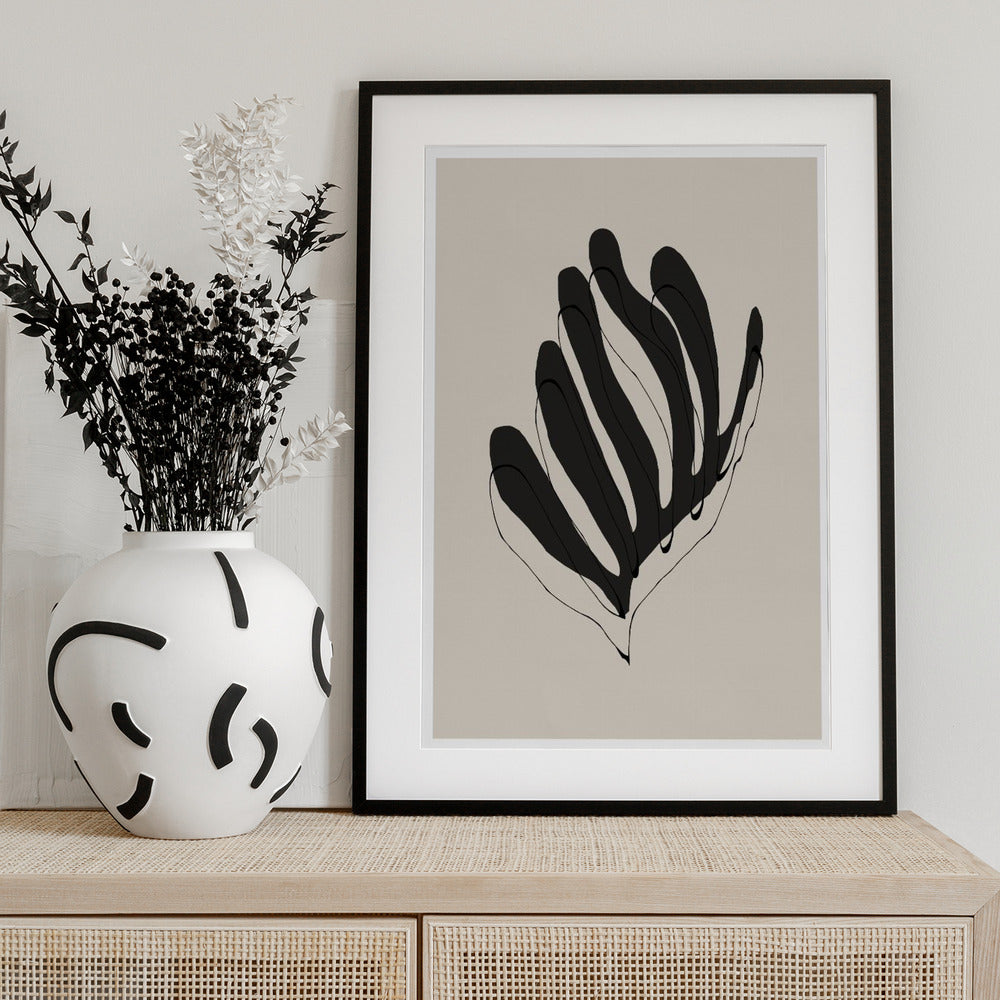 Abstract Leaf Lines - Art Print by THE MIUUS STUDIO