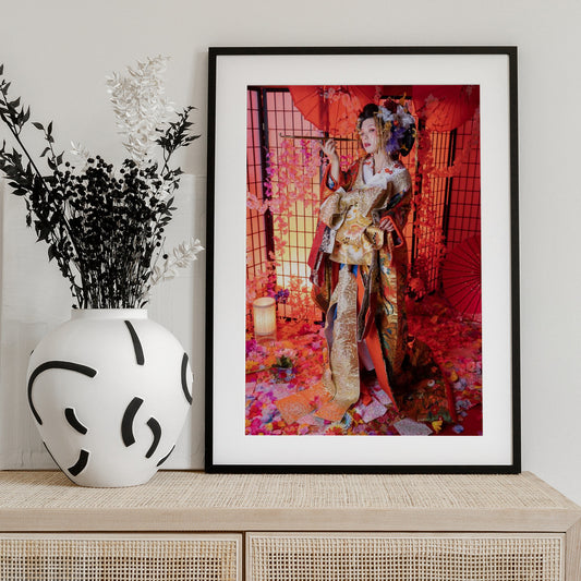 Traditional Japanese beauty &quot;Oiran&quot; - Art Print by Tsutomu Sakamoto