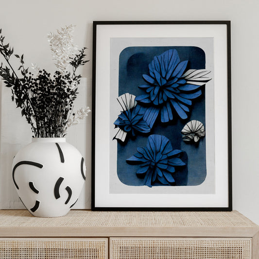 Blue Blossom Depth - Art Print by Treechild