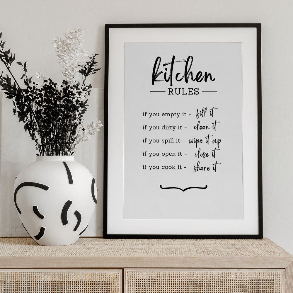 Kitchen Rules - Art Print by Kristina N. - SoulArt Shop