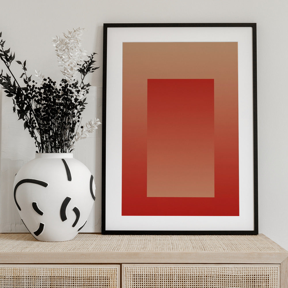 Red Gradient Portal - Art Print by THE MIUUS STUDIO