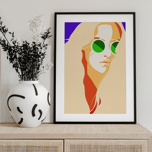 Hippie Girl - Art Print by Tomas Härstedt