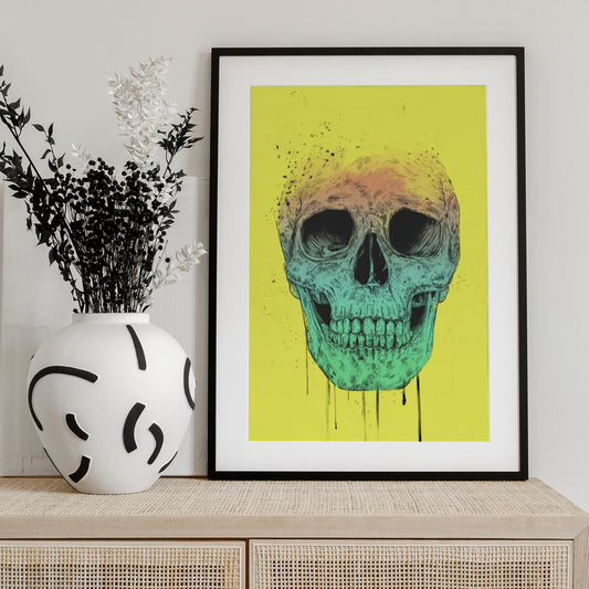 Pop Art Skull - Art Print by Balazs Solti