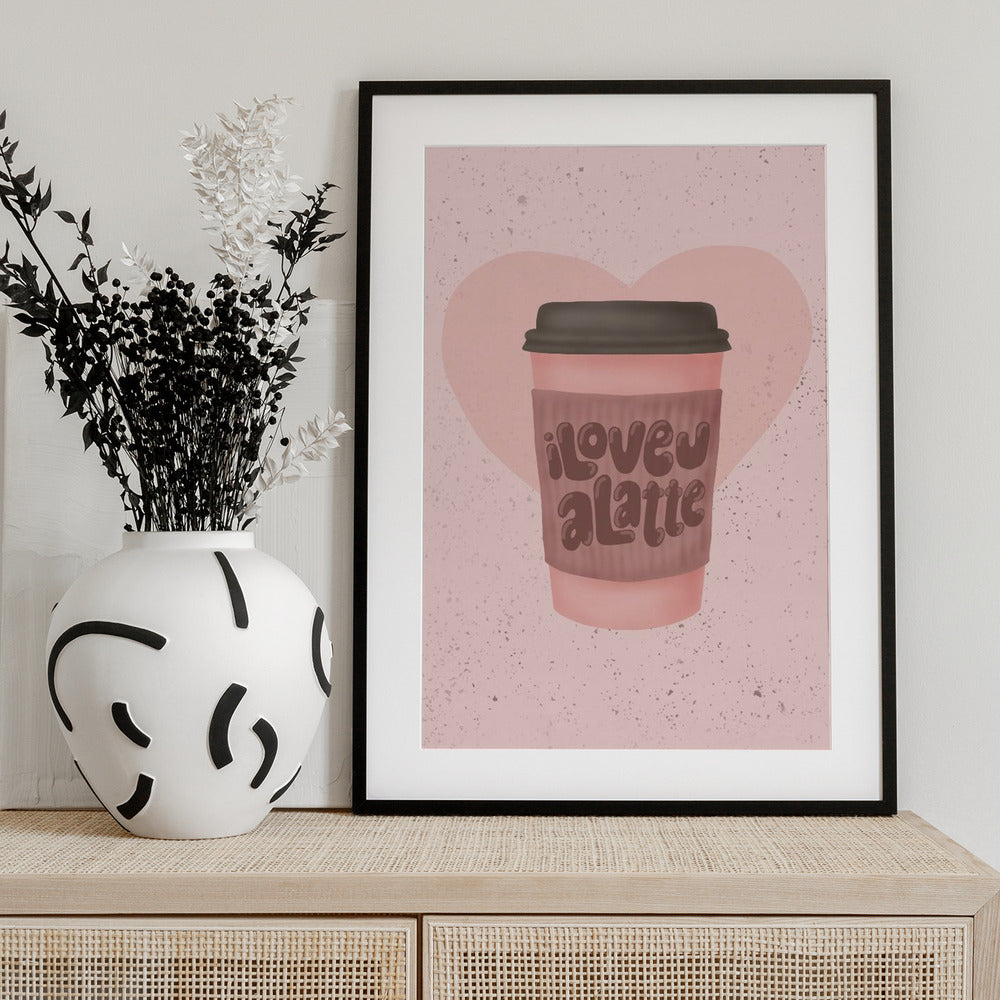 Love you a Latte - Art Print by Aminah Eleonora
