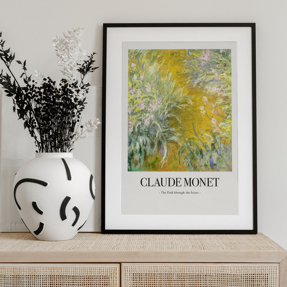 The Path Through The Irises - Art Print by Claude Monet