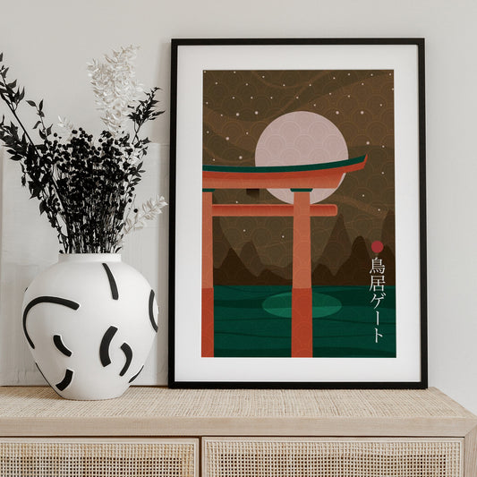 Torii Gate - Art Print by Fadil Roze