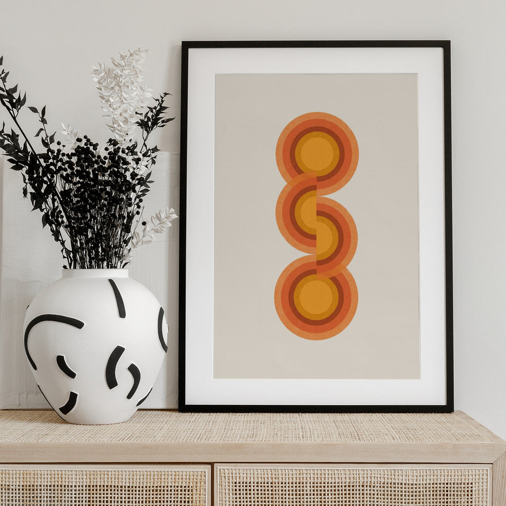Retro Circles Trio - Art Print by THE MIUUS STUDIO
