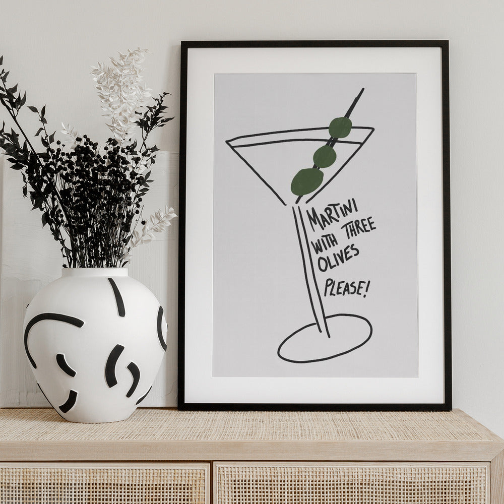 Olive Trio Martini - Art Print by Athene Fritsch