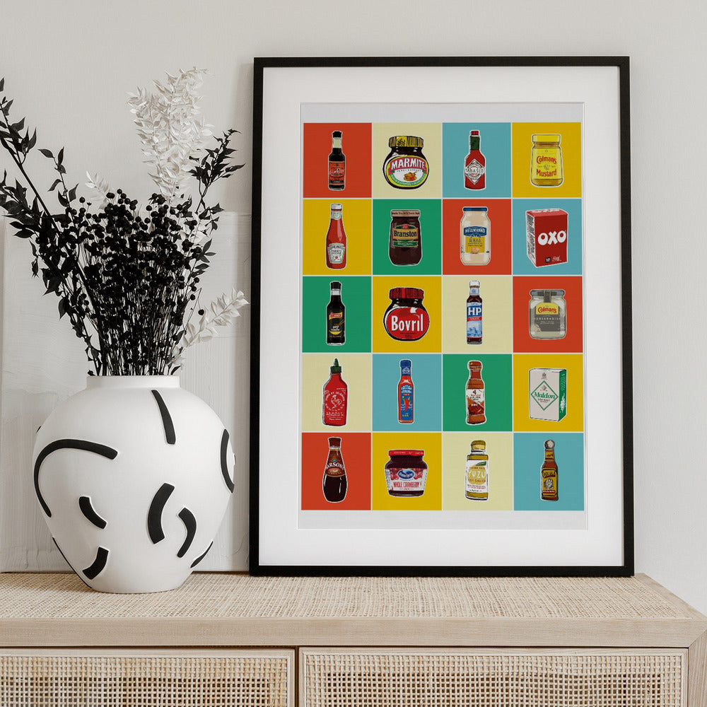 Taxonomy of Condiments - Art Print by WallChart Art Studio