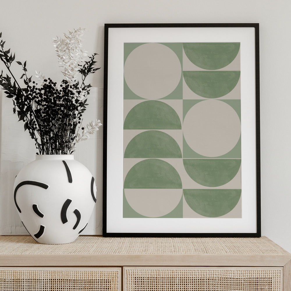 Geometrics in Green - Art Print by THE MIUUS STUDIO