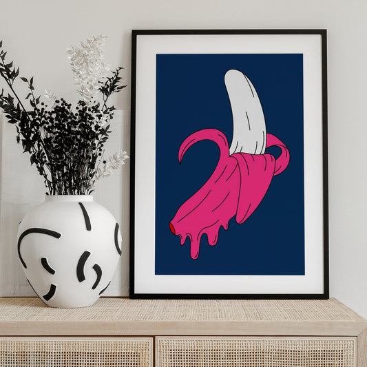 Melting Banana - Art Print by jay stanley