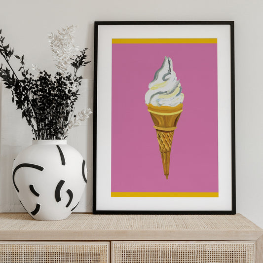 Dream On Raspberry - Art Print by Alice Straker