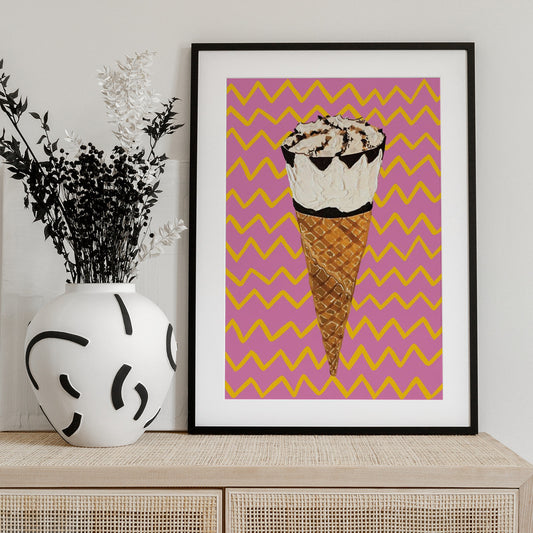 Cornetto Pink - Art Print by Alice Straker