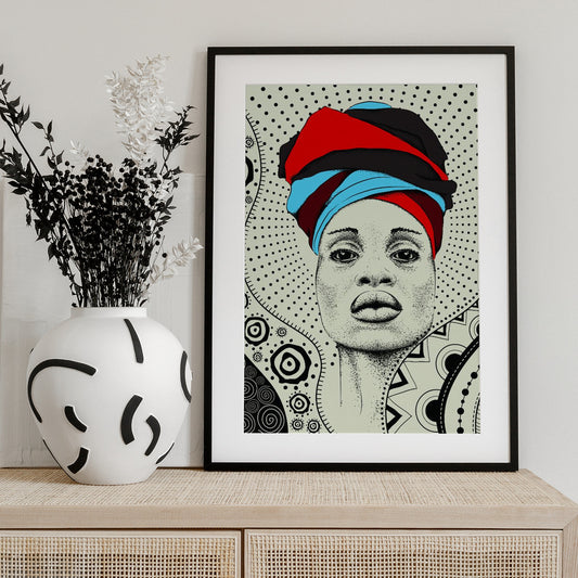 Abstract Minimal Strong Woman - Art Print by jay stanley
