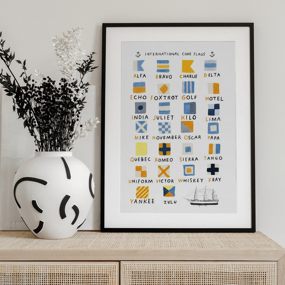 Nautical Flags - Art Print by Hanna Melin