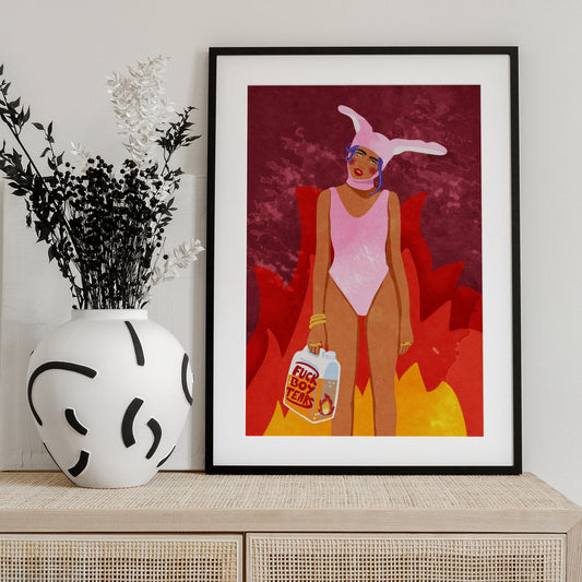 Girl On Fire - Art Print by Raissa Oltmanns