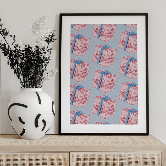 Mendl's Box Pattern - Art Print by Studio Mandariini