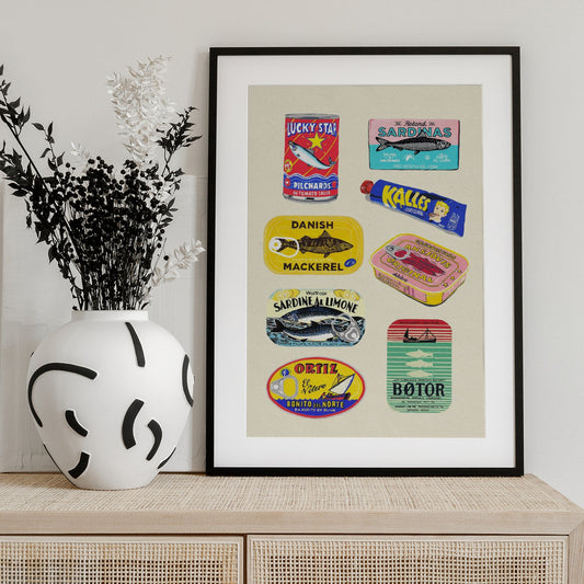 Canned Fish - Art Print by Studio Mandariini