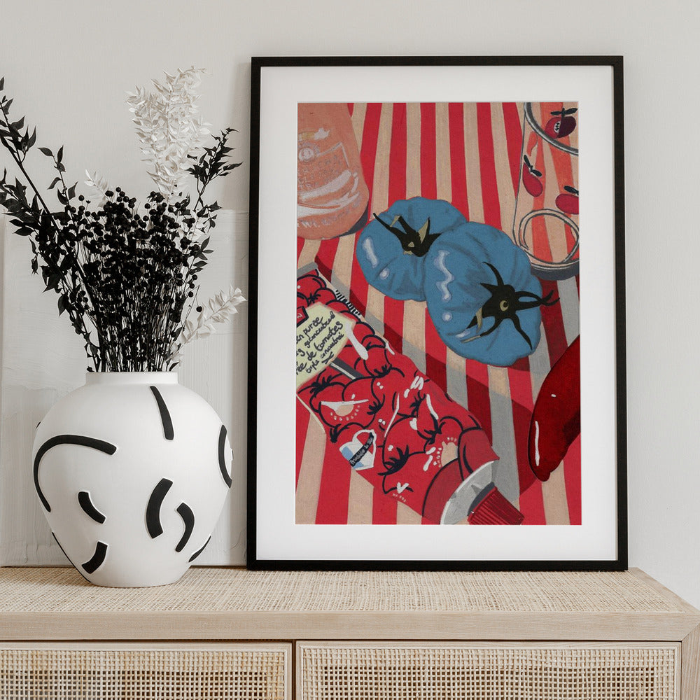 Blue Tomatoes - Art Print by Studio Mandariini