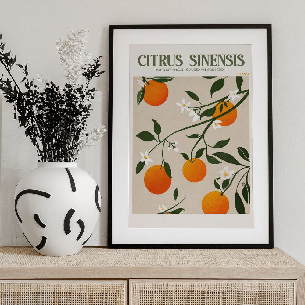 Orange Elegance - Art Print by Emel Tunaboylu