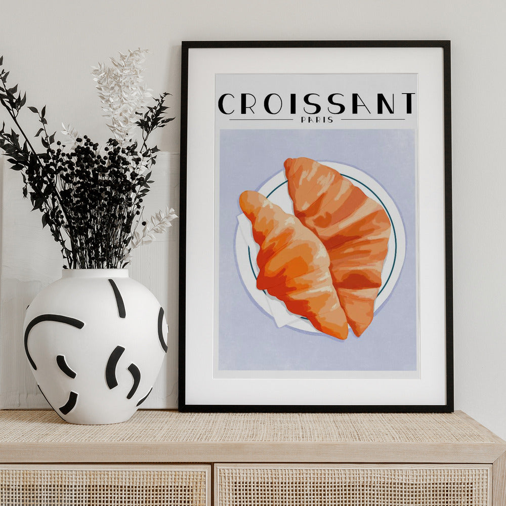 Croissant - Paris - Art Print by ByKammille