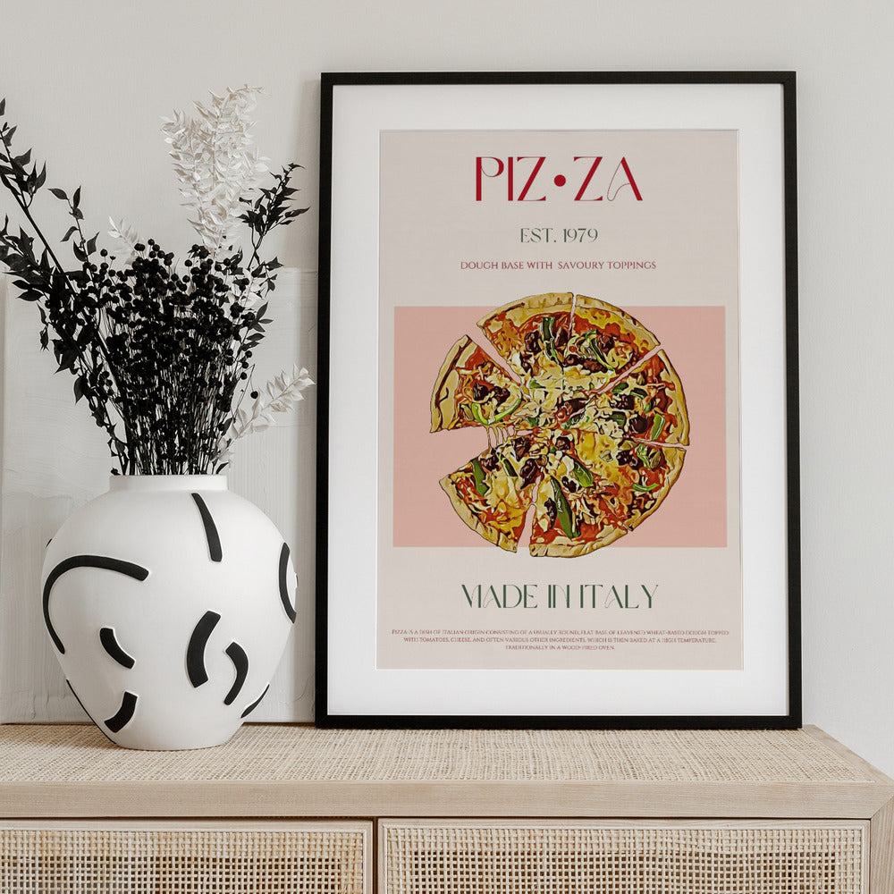 Slice of Italian Pizza - Art Print by Nazma Khokhar
