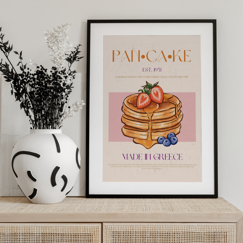 Fluffy Greek Pancakes - Art Print by Nazma Khokhar
