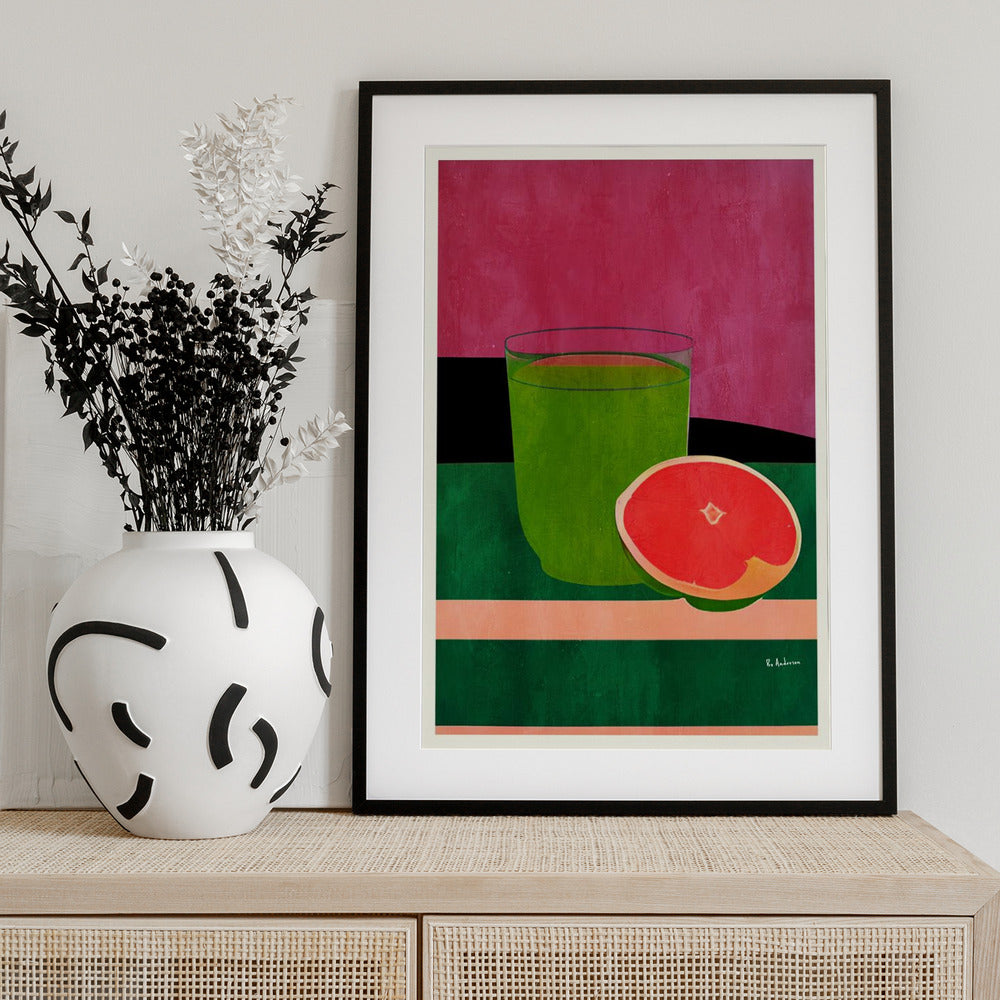 Pink, Little Grapefruit - Art Print by Bo Anderson