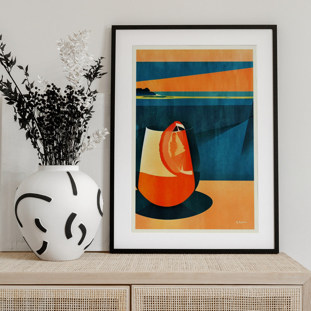 Negroni At Sunset - Art Print by Bo Anderson