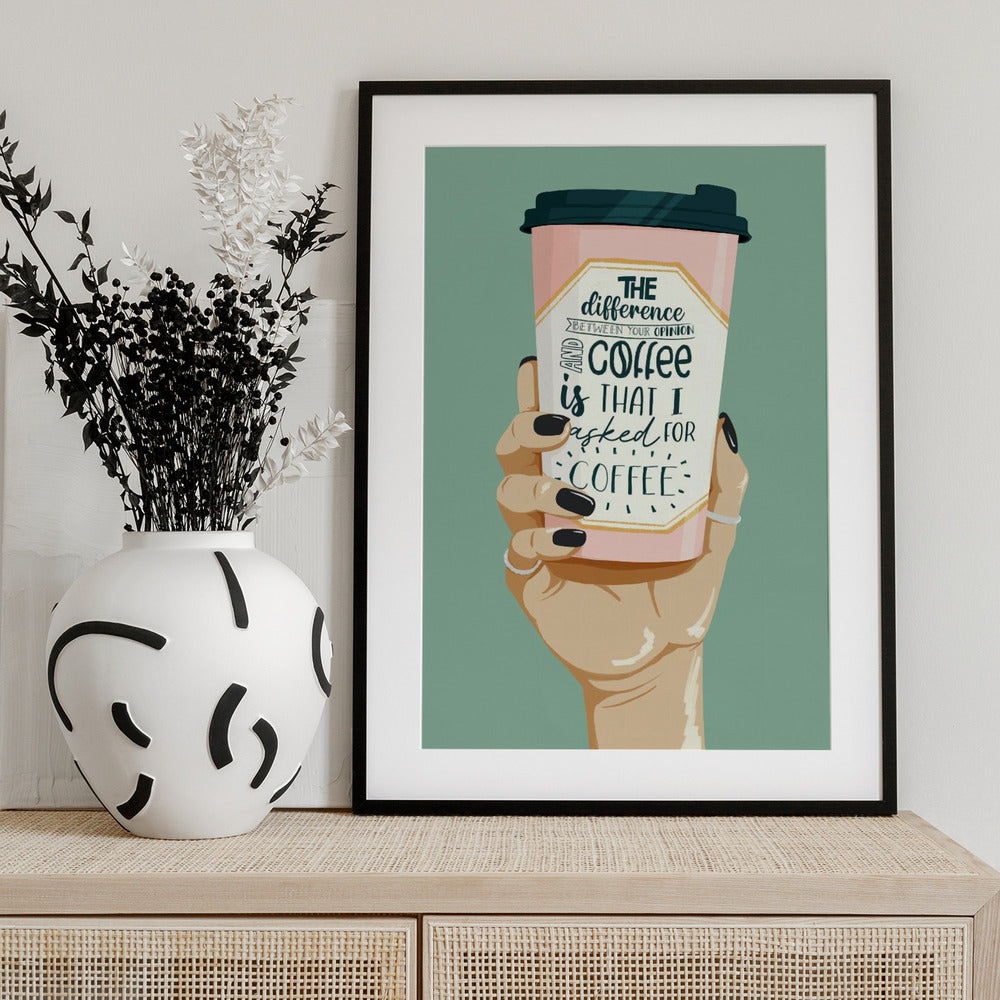 Asked for Coffee - Art Print by ByKammille